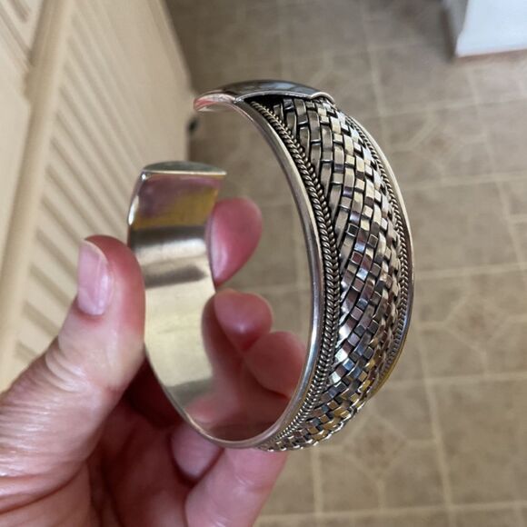 NWOT Sterling SILVER 925 one size braid bracelet new - Picture 5 of 11